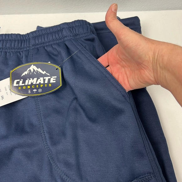 Climate Concepts Men’s Fleece Cargo  Sweatpants - Picture 2 of 10